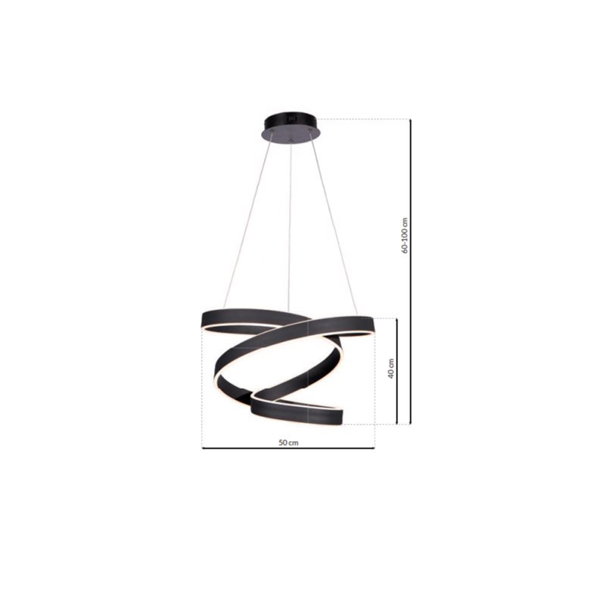 LED Lestenec na vrvici ANDROMEDA LED/45W/230V