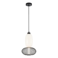 LED Lestenec na vrvici ARAME LED/15W/230V pr. 22 cm črna