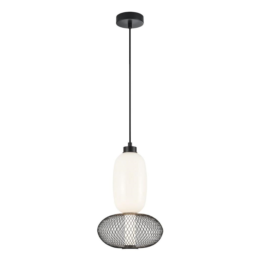 LED Lestenec na vrvici ARAME LED/15W/230V pr. 22 cm črna