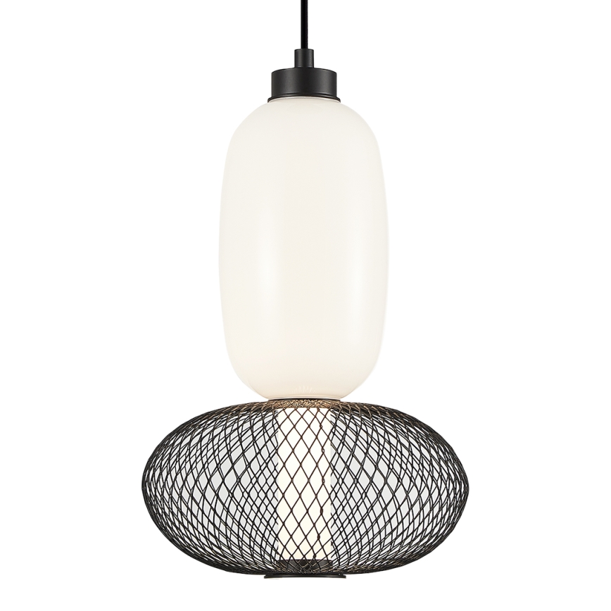 LED Lestenec na vrvici ARAME LED/15W/230V pr. 22 cm črna