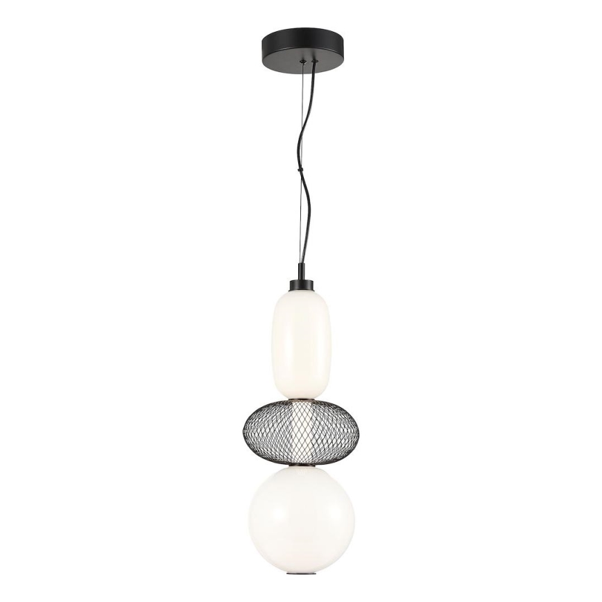 LED Lestenec na vrvici ARAME LED/23W/230V pr. 22 cm črna