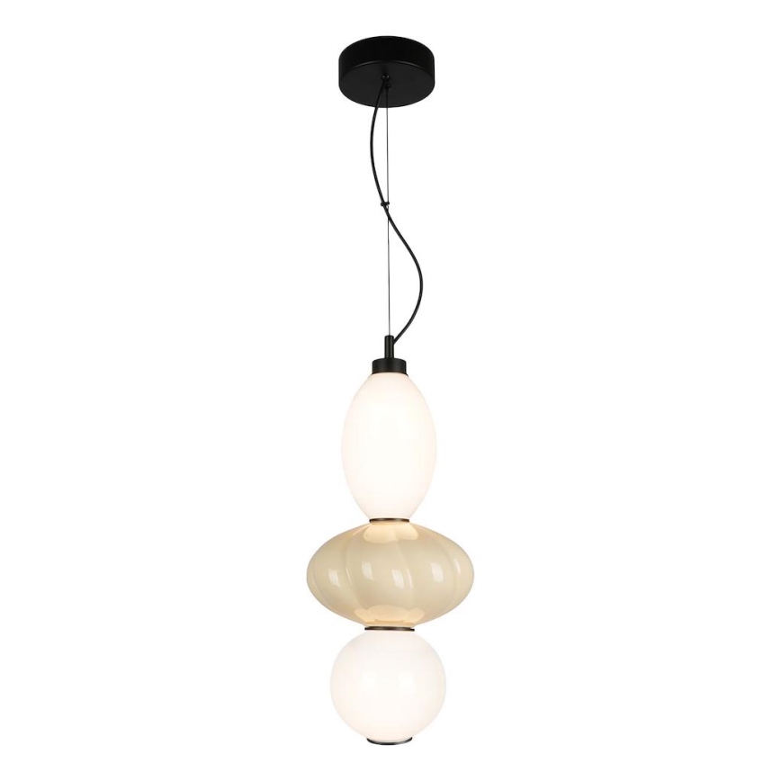 LED Lestenec na vrvici ASCOLI LED/18W/230V pr. 20 cm bež