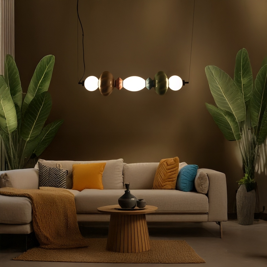 LED Lestenec na vrvici ASCOLI LED/24W/230V barven