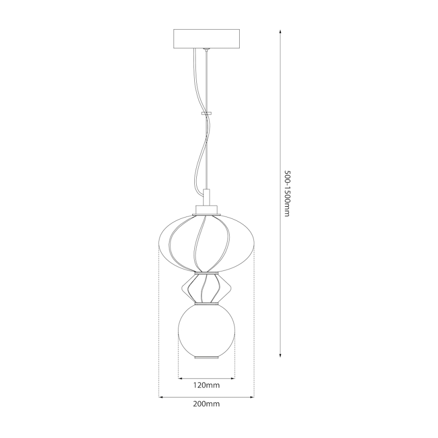 LED Lestenec na vrvici ASCOLI LED/8W/230V pr. 20 cm zelena/modra