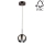 LED Lestenec na vrvici BALL WOOD 1xGU10/5W/230V mat bukev - FSC certifikat