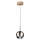 LED Lestenec na vrvici BALL WOOD 1xGU10/5W/230V mat hrast