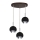 LED Lestenec na vrvici BALL WOOD 3xGU10/5W/230V bukev
