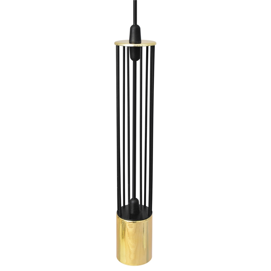 LED Lestenec na vrvici BARS 1xGU10/4,8W/230V črna/zlata