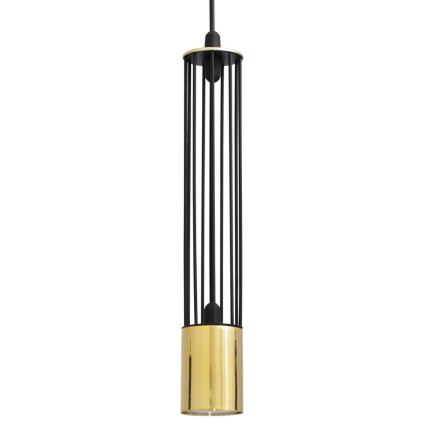 LED Lestenec na vrvici BARS 1xGU10/4,8W/230V črna/zlata