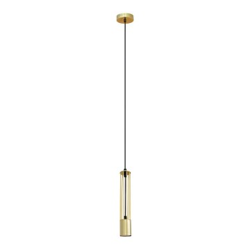 LED Lestenec na vrvici BARS 1xGU10/4,8W/230V gold