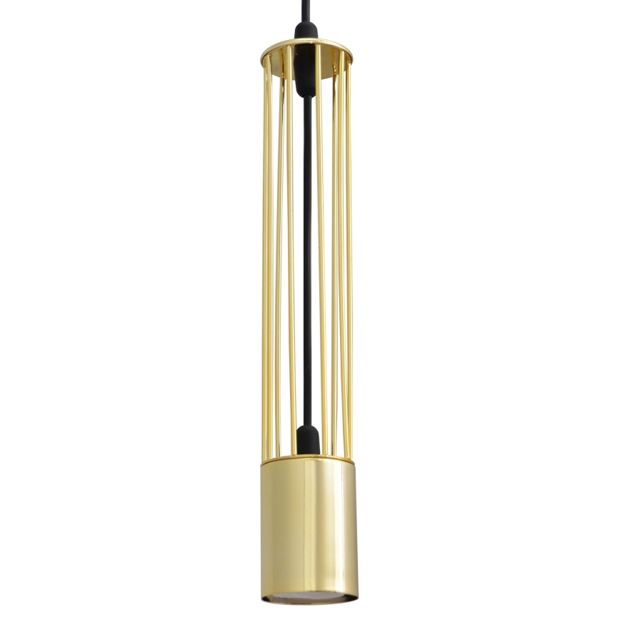 LED Lestenec na vrvici BARS 1xGU10/4,8W/230V gold