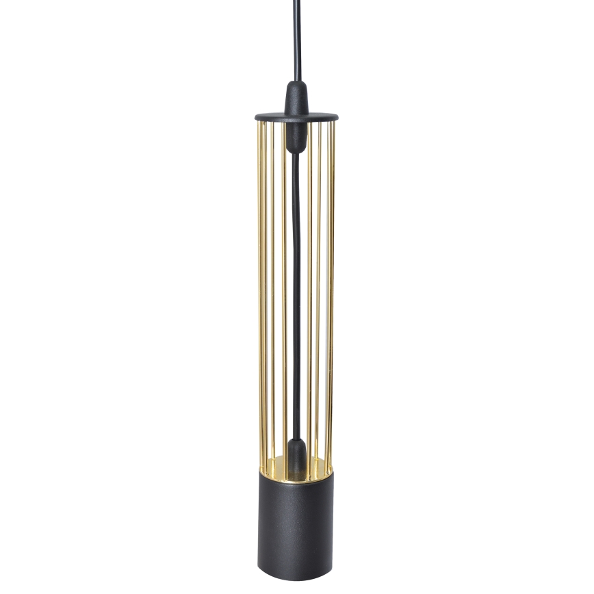 LED Lestenec na vrvici BARS 2xGU10/4,8W/230V črno/zlata