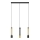 LED Lestenec na vrvici BARS 3xGU10/4,8W/230V črna/gold