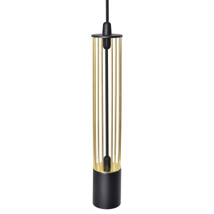 LED Lestenec na vrvici BARS 3xGU10/4,8W/230V črna/gold