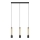 LED Lestenec na vrvici BARS 3xGU10/4,8W/230V gold/črna