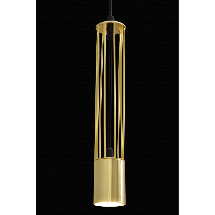 LED Lestenec na vrvici BARS 3xGU10/4,8W/230V zlato/črna