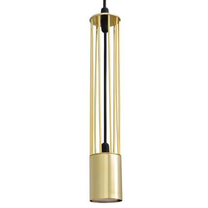 LED Lestenec na vrvici BARS 3xGU10/4,8W/230V zlato/črna
