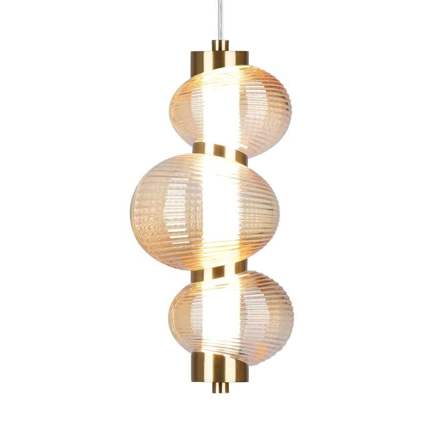 LED Lestenec na vrvici BOLLA LED/12W/230V pr. 16 cm zlata