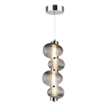 LED Lestenec na vrvici BOLLA LED/17W/230V pr. 16 cm sijajni krom/dimna