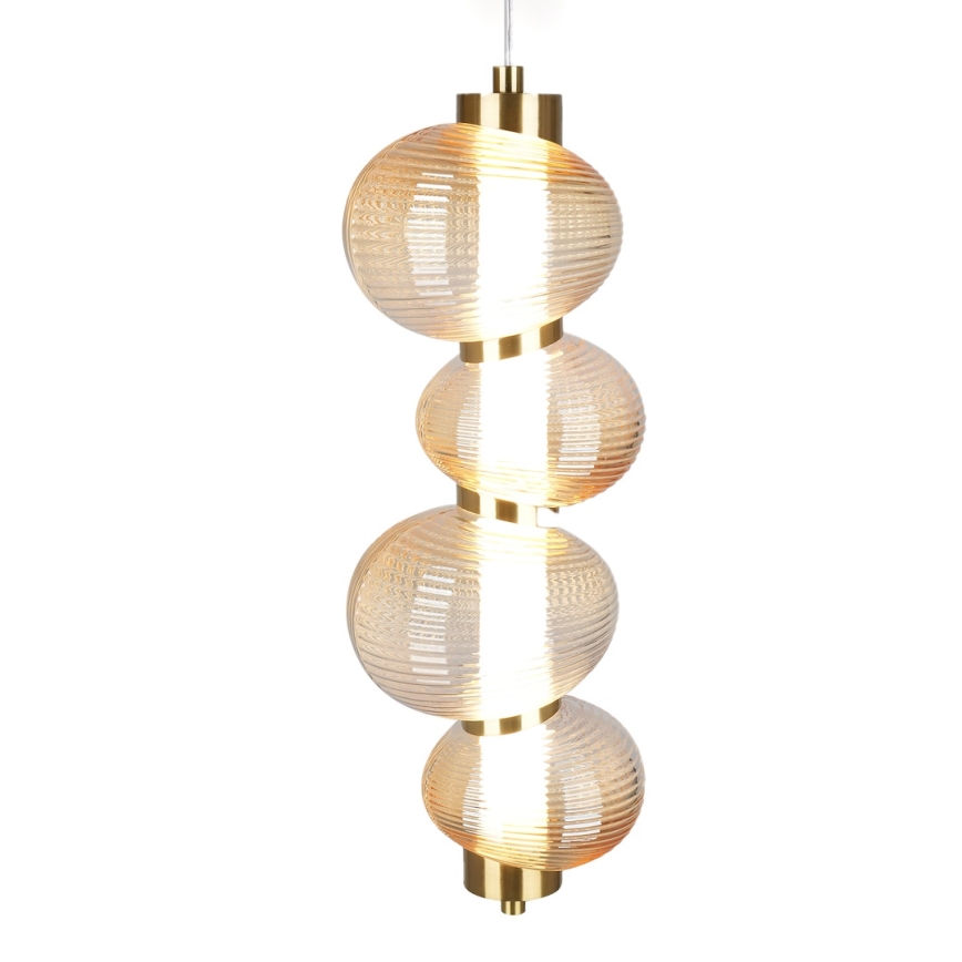 LED Lestenec na vrvici BOLLA LED/17W/230V pr. 16 cm zlata/dimna