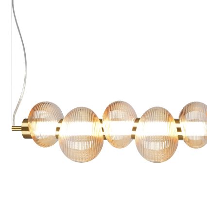 LED Lestenec na vrvici BOLLA LED/32W/230V zlata/dimna