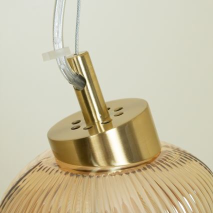 LED Lestenec na vrvici BOLLA LED/36W/230V zlata/dimna