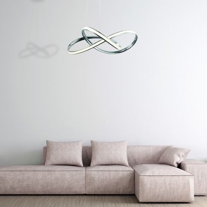 LED Lestenec na vrvici CAPPIO LED/36W/230V sijajni krom
