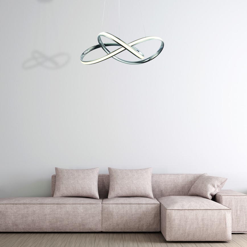 LED Lestenec na vrvici CAPPIO LED/36W/230V sijajni krom