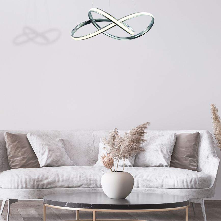 LED Lestenec na vrvici CAPPIO LED/36W/230V sijajni krom