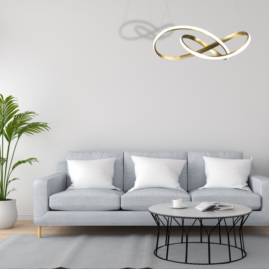 LED Lestenec na vrvici CAPPIO LED/36W/230V zlat