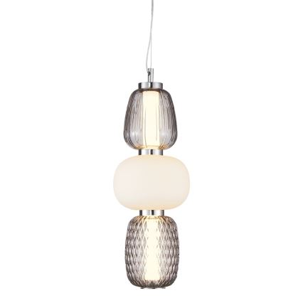 LED Lestenec na vrvici CARO LED/28W/230V sijajni krom