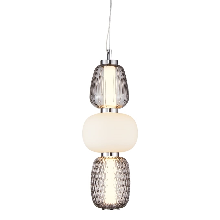 LED Lestenec na vrvici CARO LED/28W/230V sijajni krom