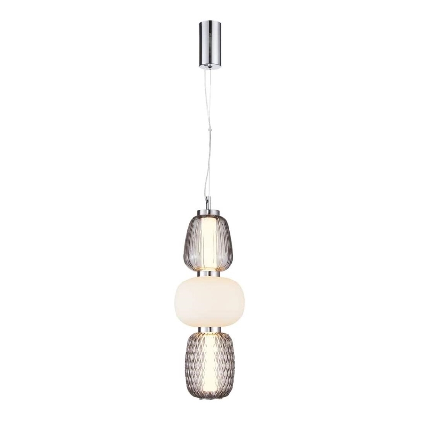LED Lestenec na vrvici CARO LED/28W/230V sijajni krom
