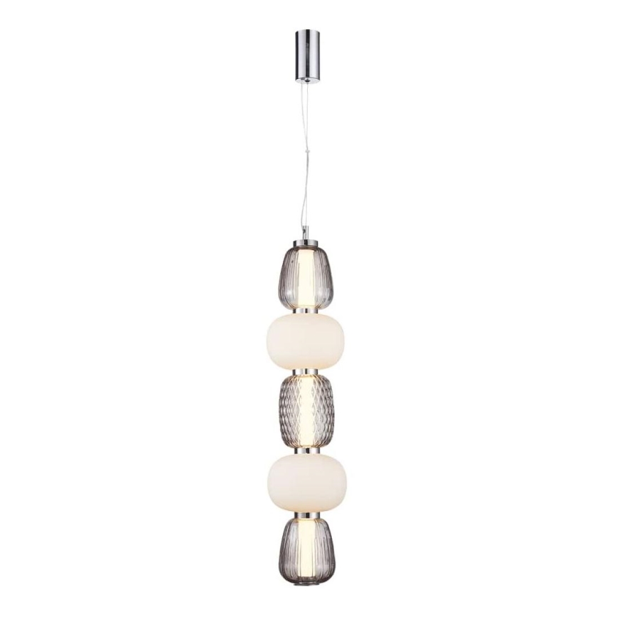 LED Lestenec na vrvici CARO LED/40W/230V sijajni krom
