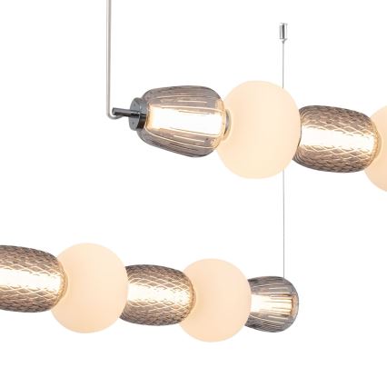 LED Lestenec na vrvici CARO LED/42W/230V sijajni krom