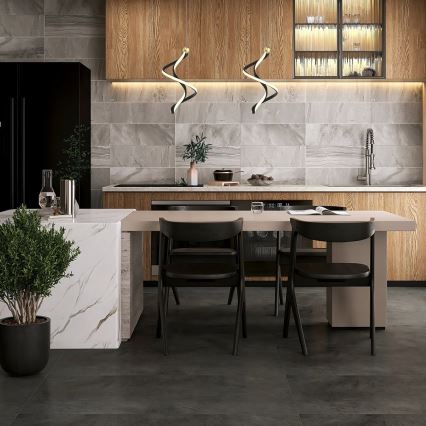 LED Lestenec na vrvici COLIA LED/19W/230V črna/zlata