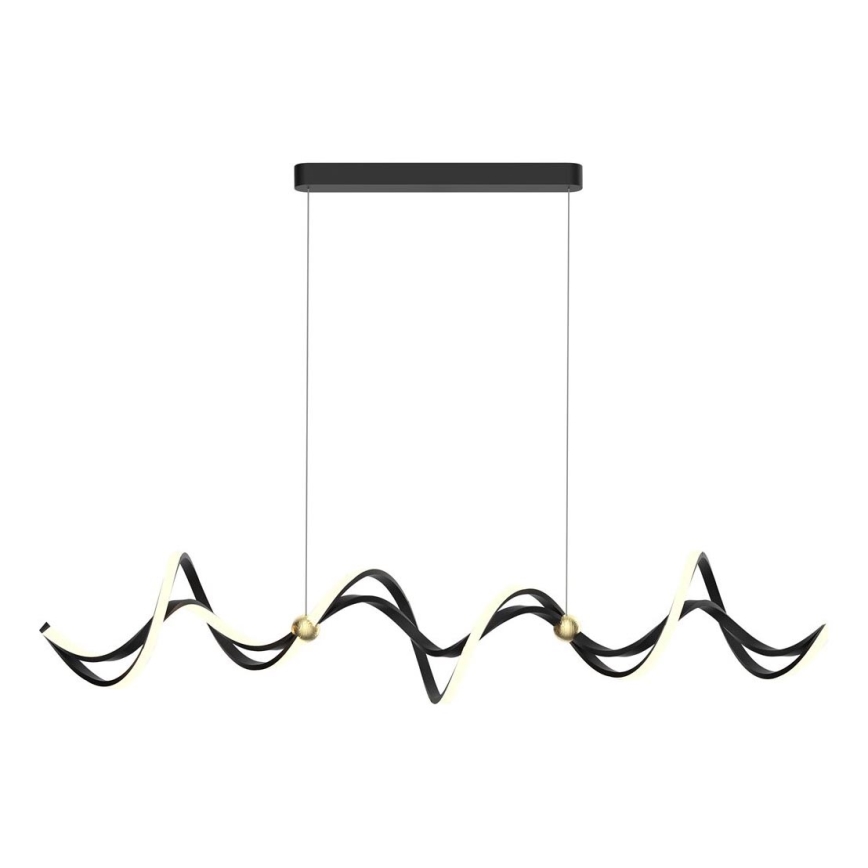 LED Lestenec na vrvici COLIA LED/55W/230V črna/zlata