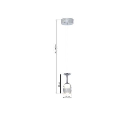 LED Lestenec na vrvici COPPA 1xLED/5W/230V