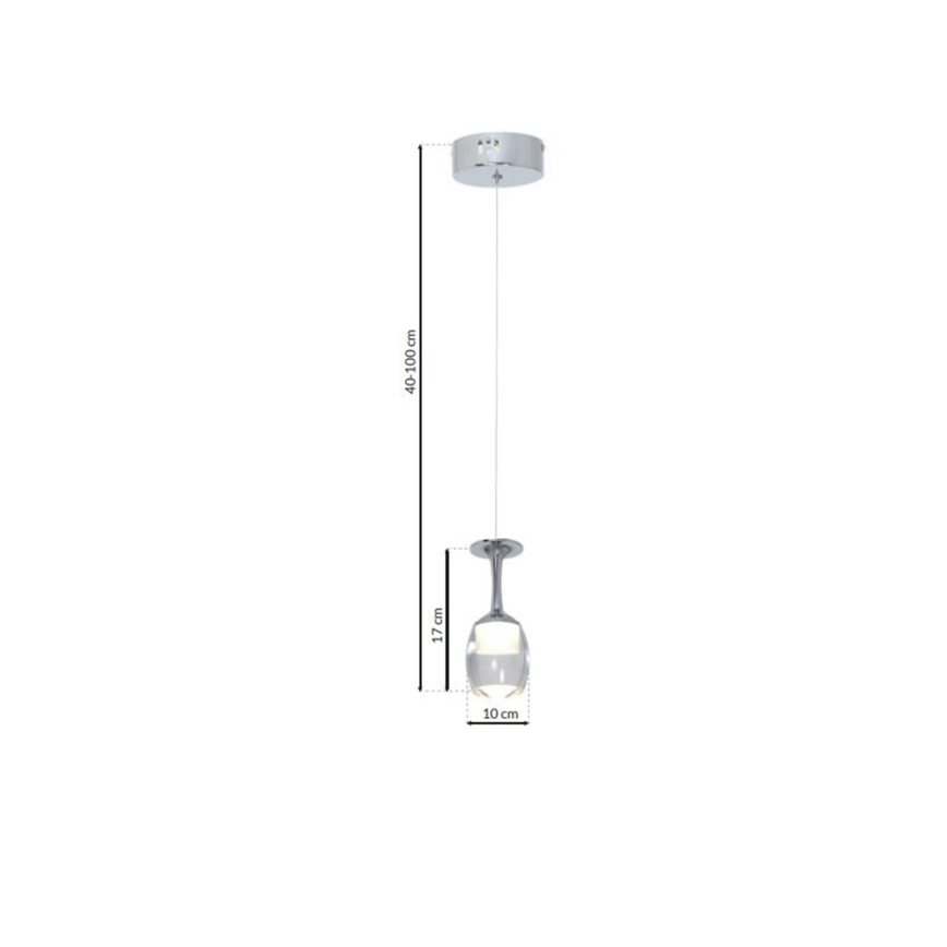 LED Lestenec na vrvici COPPA 1xLED/5W/230V