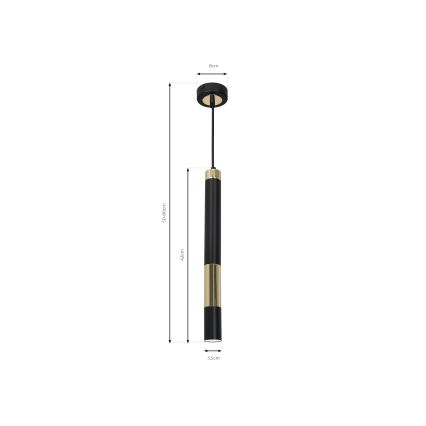 LED Lestenec na vrvici DALLAS 1xGU10/3W/230V