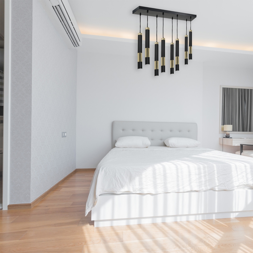 LED Lestenec na vrvici DALLAS 8xGU10/3W/230V