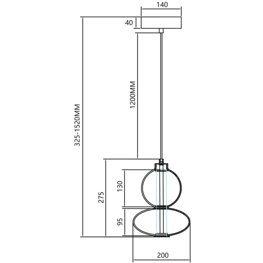 LED Lestenec na vrvici DAPHNE LED/12W/230V siva