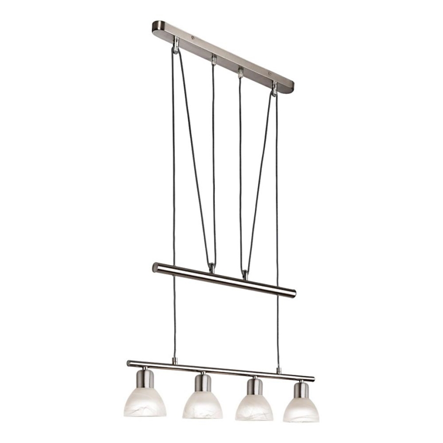 LED Lestenec na vrvici DAYTONA 4xE14/5W/230V 3000K sijajni krom