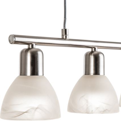 LED Lestenec na vrvici DAYTONA 4xE14/5W/230V 3000K sijajni krom