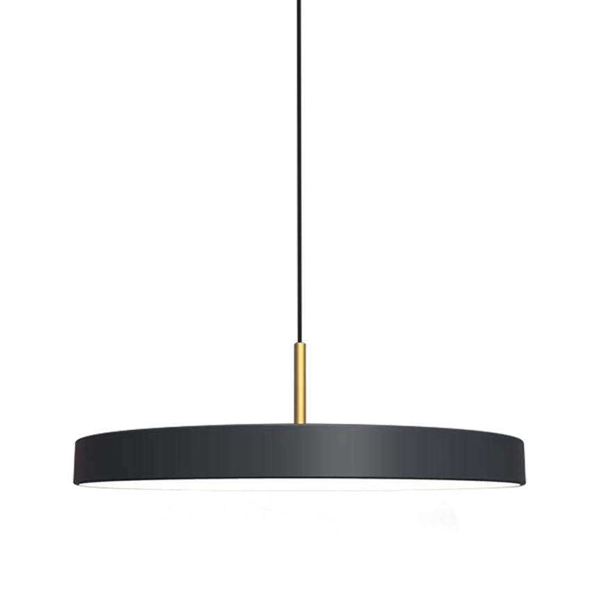 LED Lestenec na vrvici DISC LED/38W/230V pr. 45 cm črna