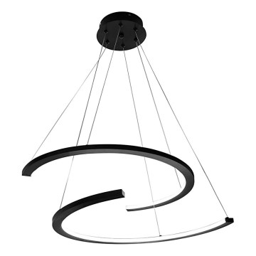 LED Lestenec na vrvici DOUBLEMOON LED/30W/230V črna