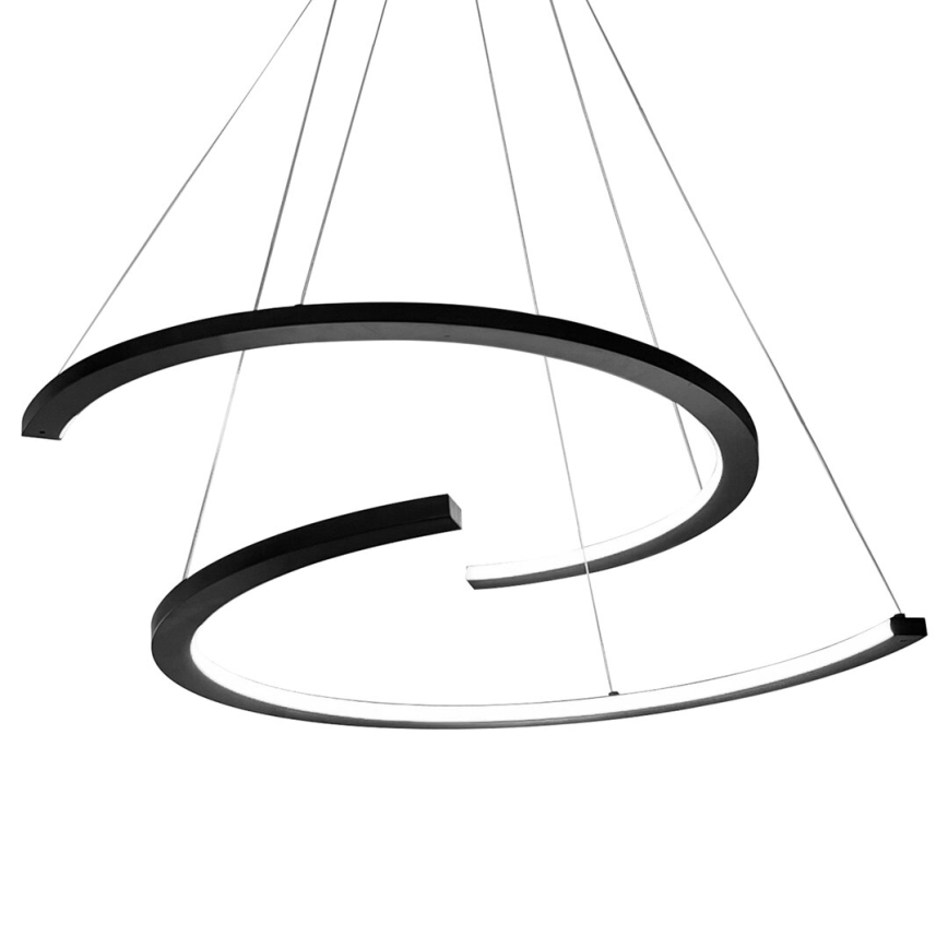 LED Lestenec na vrvici DOUBLEMOON LED/30W/230V črna