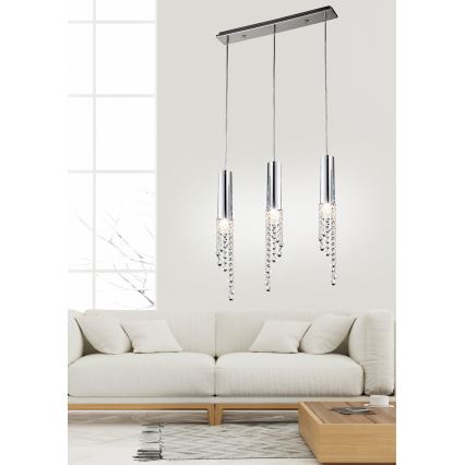 LED Lestenec na vrvici DUERO 3xLED/3W/230V