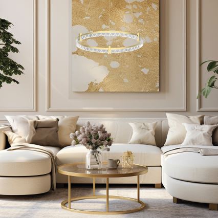 LED Lestenec na vrvici ELEGANCE LED/36W/230V pr. 60 cm zlata