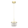 LED Lestenec na vrvici ELEGANCE LED/9W/230V pr. 15 cm zlata